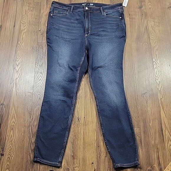 Old Navy Denim - Old Navy Jeans Womens 22 Rockstar Super Skinny High Rise Dark Wash Tags
